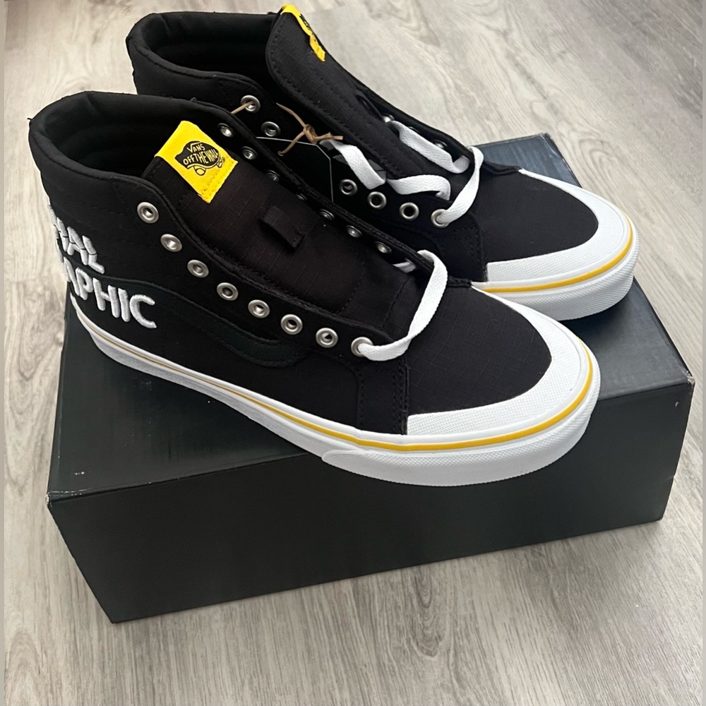 Vans Classic SK8 Hi Reissue 13 National Geographic Shoes w/ box tags 7/8.5 - Picture 5 of 12
